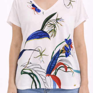 Blusa Apology Blanca Estampada